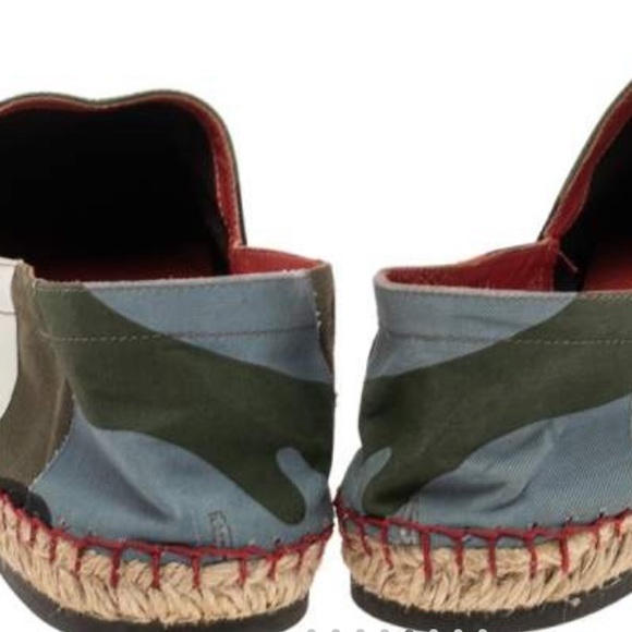 Valentino Multicolour Camouflage Canvas Espadrilles Flats - Picture 4 of 7